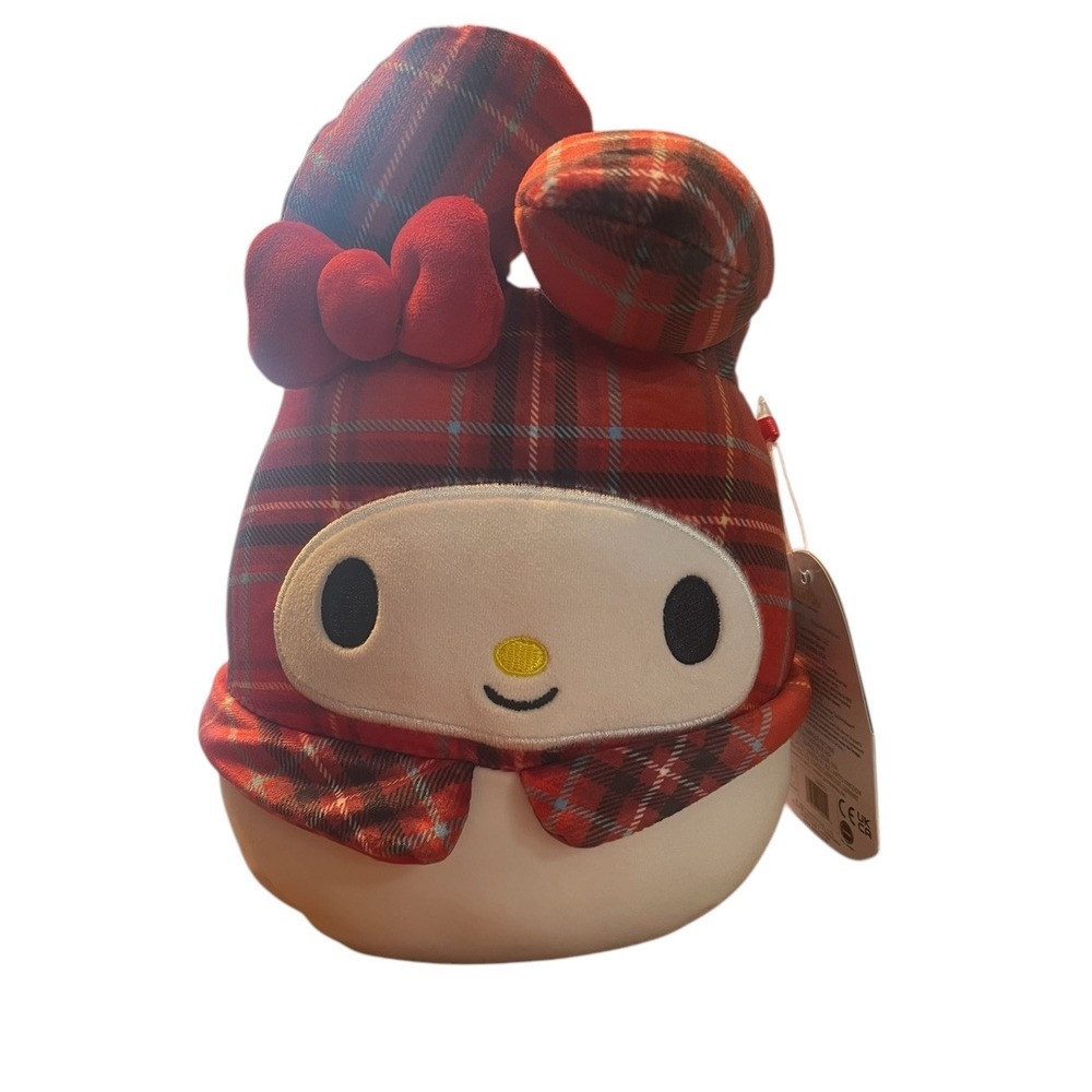 My Melody Sanrio Original Squishmallow Hello Kitty Red Plaid 8" Plush New